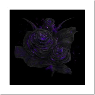 Sparkling roses - purple option Posters and Art